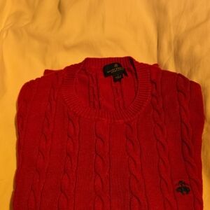 Red Cable Knit Sweater